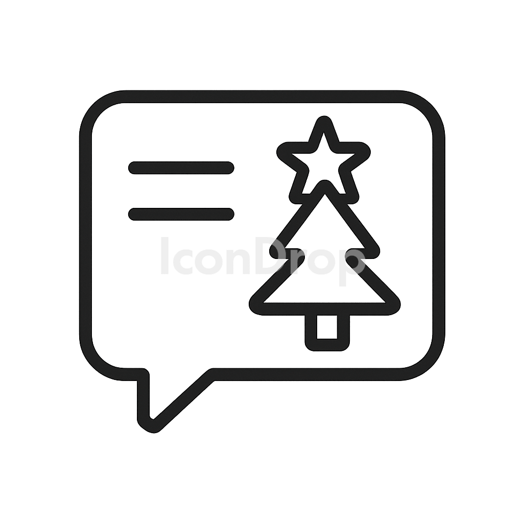 Christmas Messages App Icon Outline