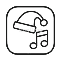 Christmas Music App Icon Outline