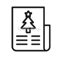 Christmas News Icon Outline