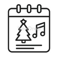 Christmas Notes App Icon Outline