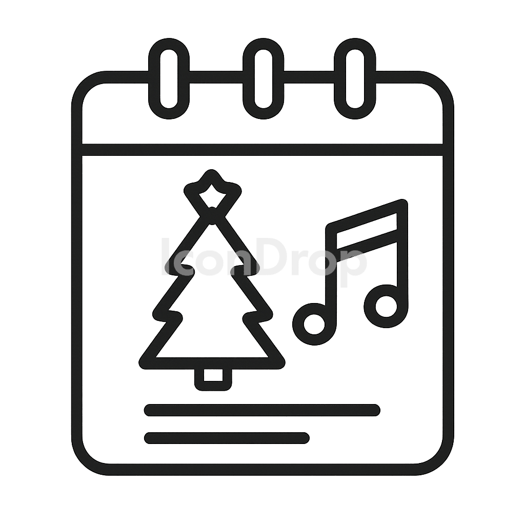 Christmas Notes App Icon Outline