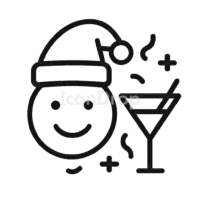 Christmas Party Icon Outline
