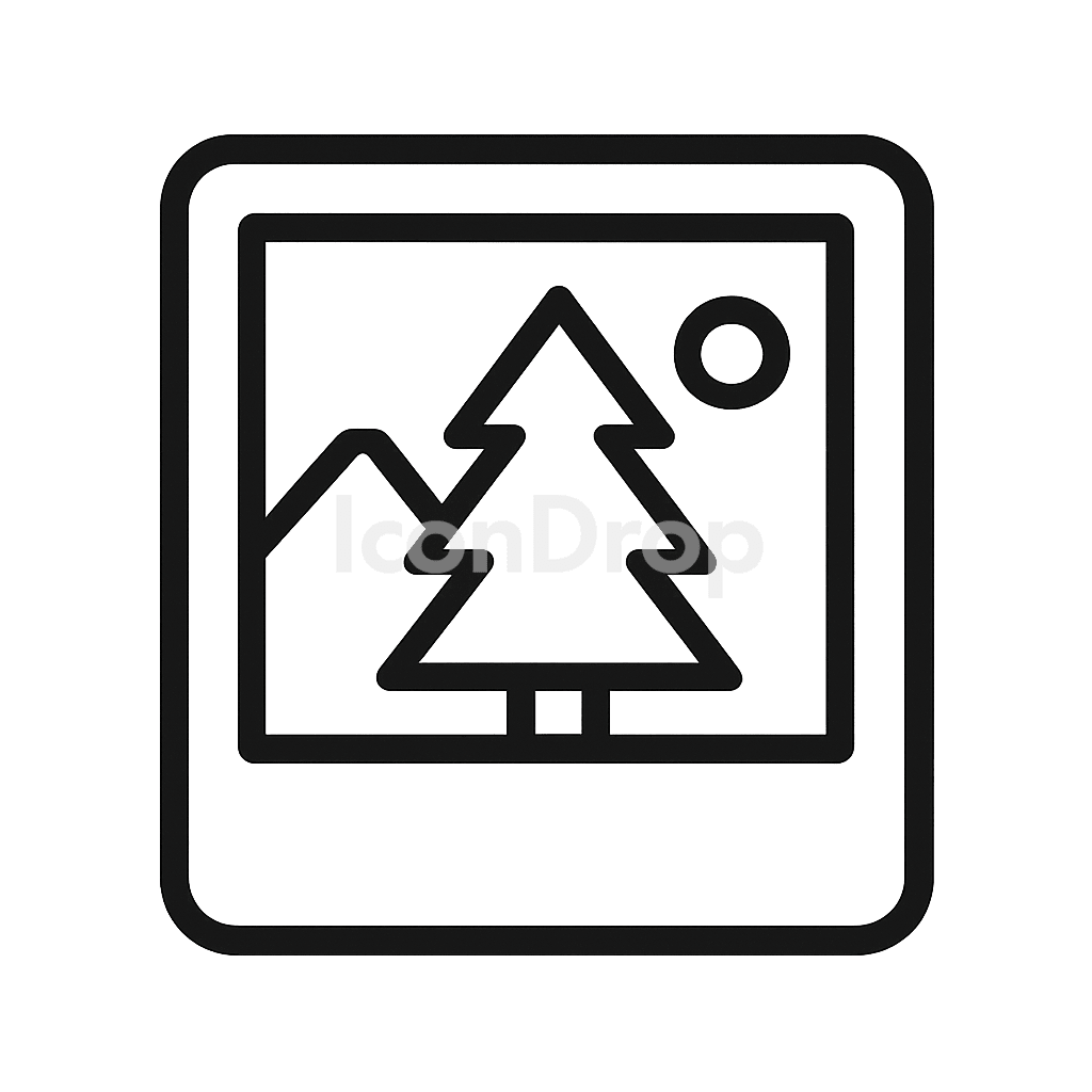Christmas Photos App Icon Outline
