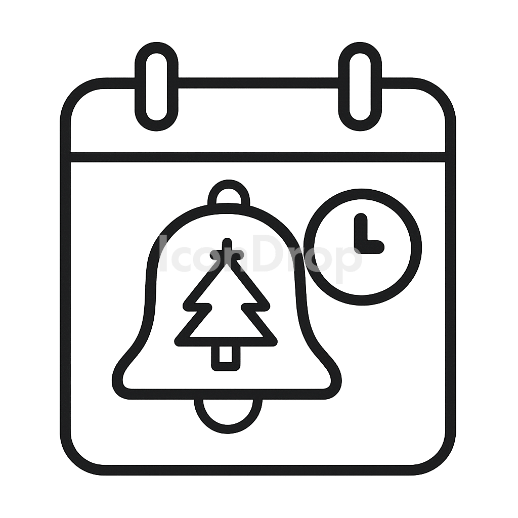 Christmas Reminders Icon Outline