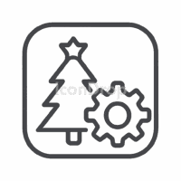 Christmas Settings App Icon Outline