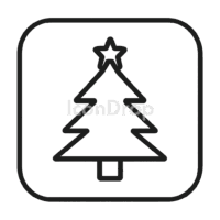 クリスマスツリーアプリアイコン(アウトライン)