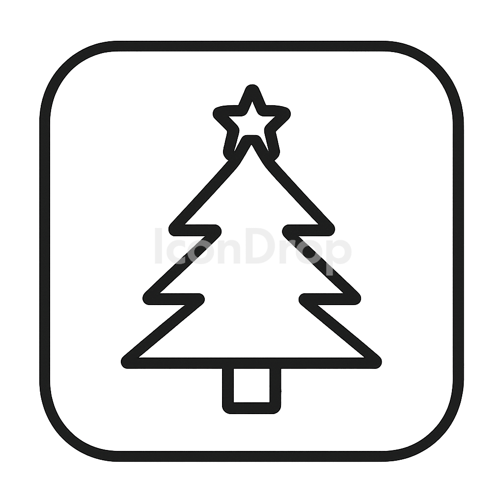 Christmas Tree App Icons Outline
