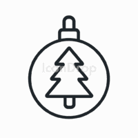 Christmas Tree Decoration Icon Outline