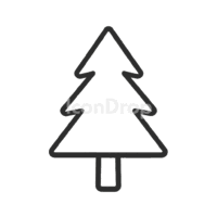 Christmas Tree Icon Outline