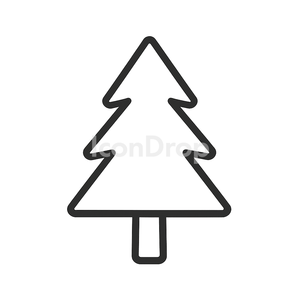 Christmas Tree Icon Outline