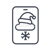 Christmas Weather App Icon Outline
