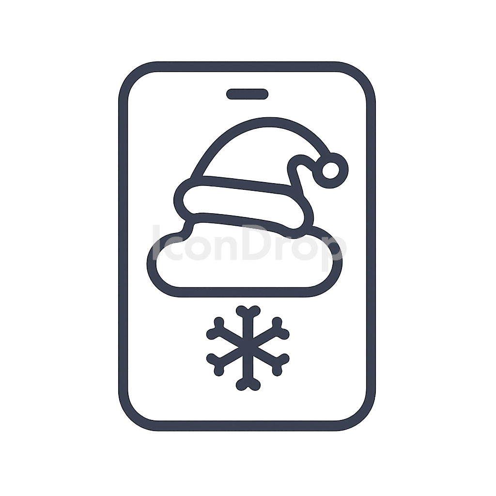 Christmas Weather App Icon Outline