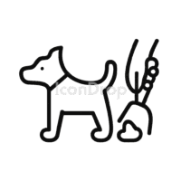 Clean Up After Your Dog Icon Outline