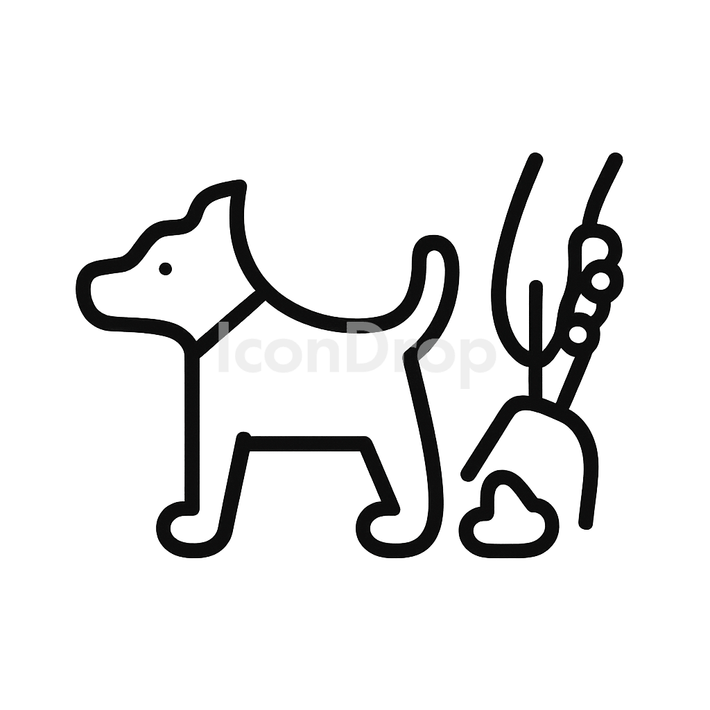 Clean Up After Your Dog Icon Outline