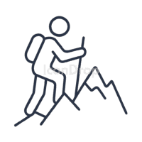登山のアイコン（アウトライン）