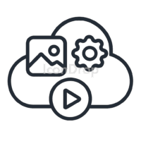 Cloud App Icons Outline