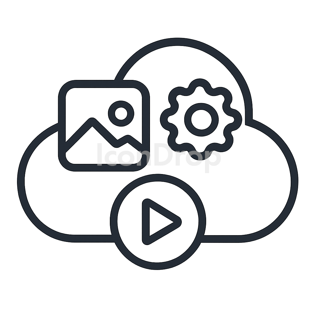 クラウドアプリのアイコン アウトライン