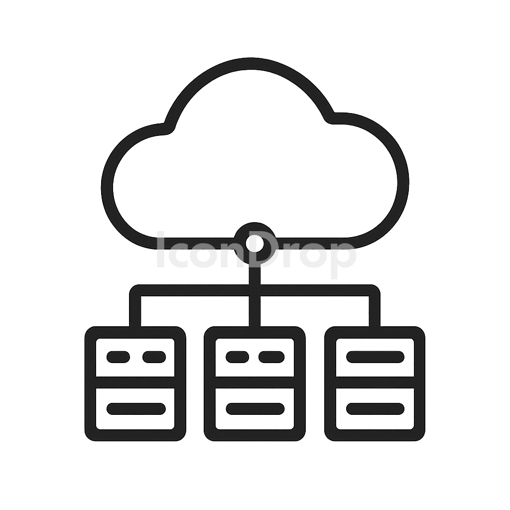 Cloud Architecture Icons Outline