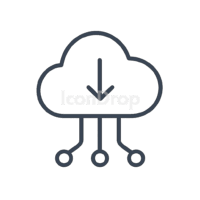 Cloud Based Icon Outline