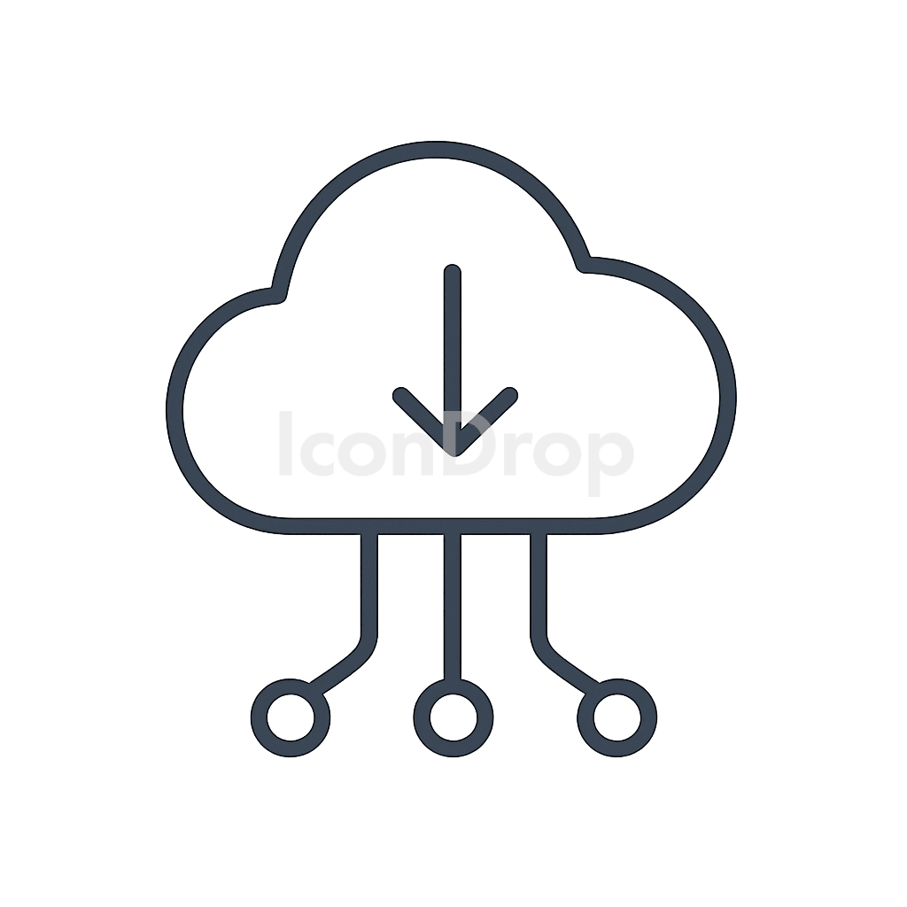 Cloud Based Icon Outline