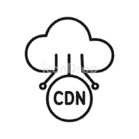 クラウドCDNのアイコン（アウトライン）