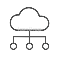 Cloud Computing Icon Outline