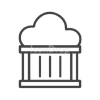 Cloud Container Icon Outline
