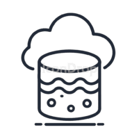 Cloud Data Lake Icon Outline