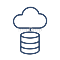Cloud Data Warehouse Icon Outline