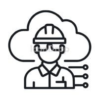 Cloud Engineer Icon Outline