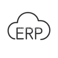 Cloud Erp Icon Outline