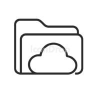 Cloud Folder Icon Outline