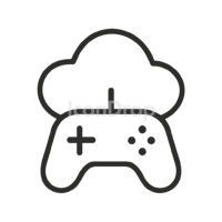 Cloud Gaming Icon Outline