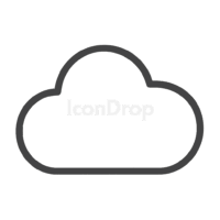Cloud Icon Aesthetic Outline