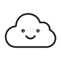 Cloud Icon Cute Outline