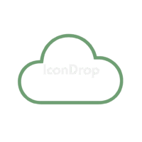 Cloud Icon Green Outline