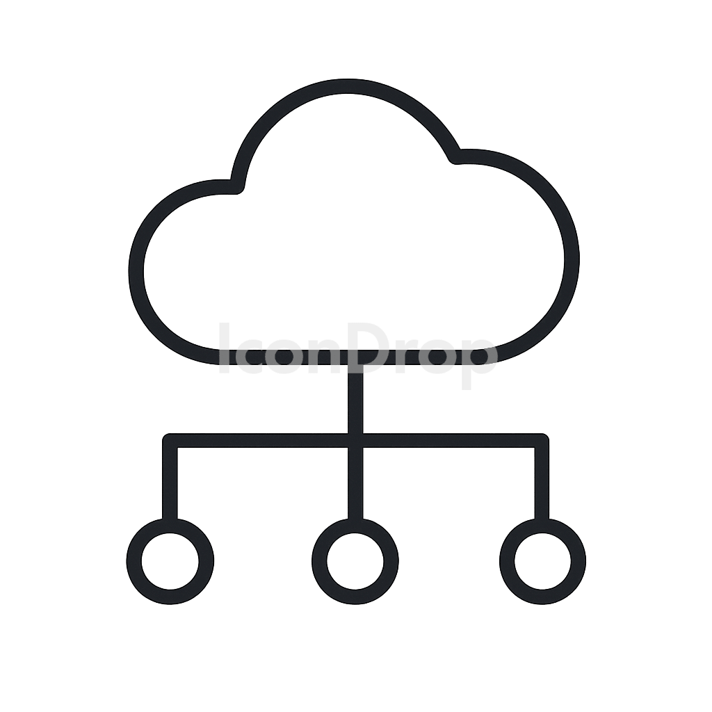 Cloud Icon Network Outline