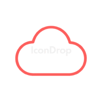 Cloud Icon Red Outline