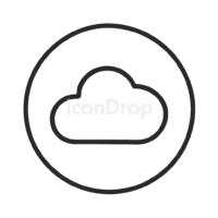 Cloud Icon Round Outline