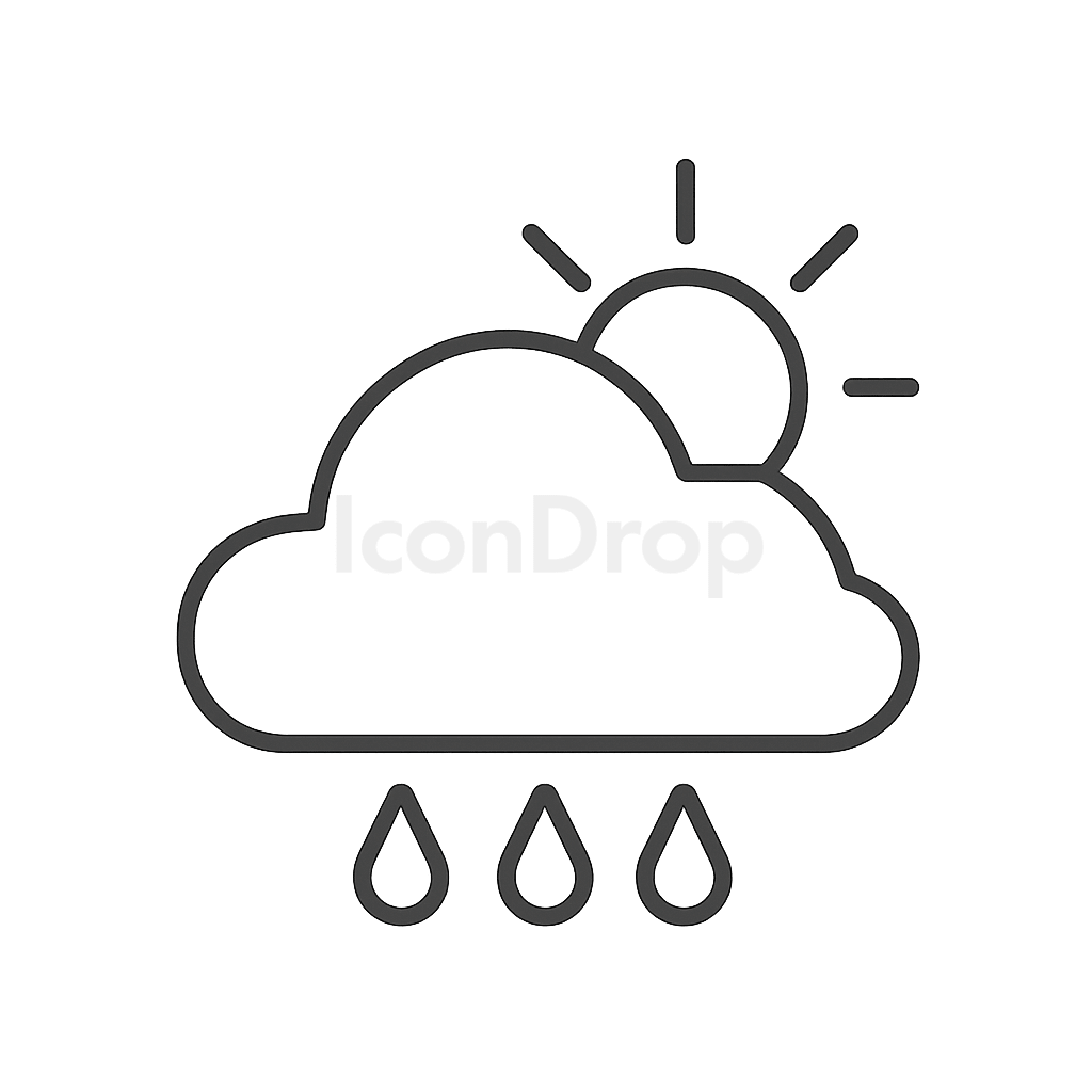 天気アプリ用の雲のアイコン アウトライン