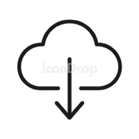 Cloud Icon With Arrow Outline