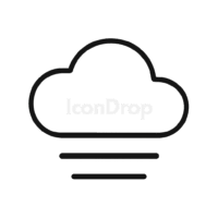 Cloud Icon With Two Lines Under It Outline