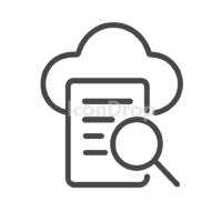 Cloud Logging Icon Outline