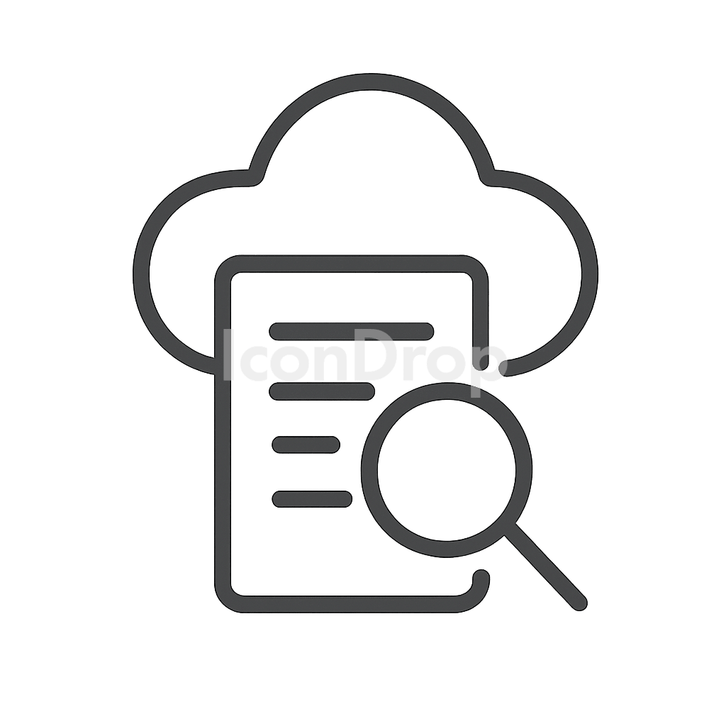Cloud Logging Icon Outline