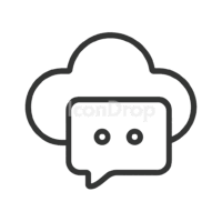 Cloud Messaging Icon Outline
