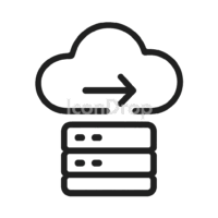 Cloud Migration Icon Outline