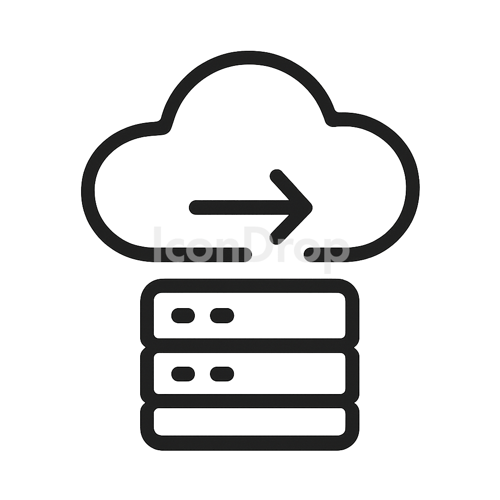 Cloud Migration Icon Outline