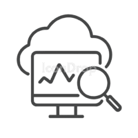 Cloud Monitoring Icon Outline