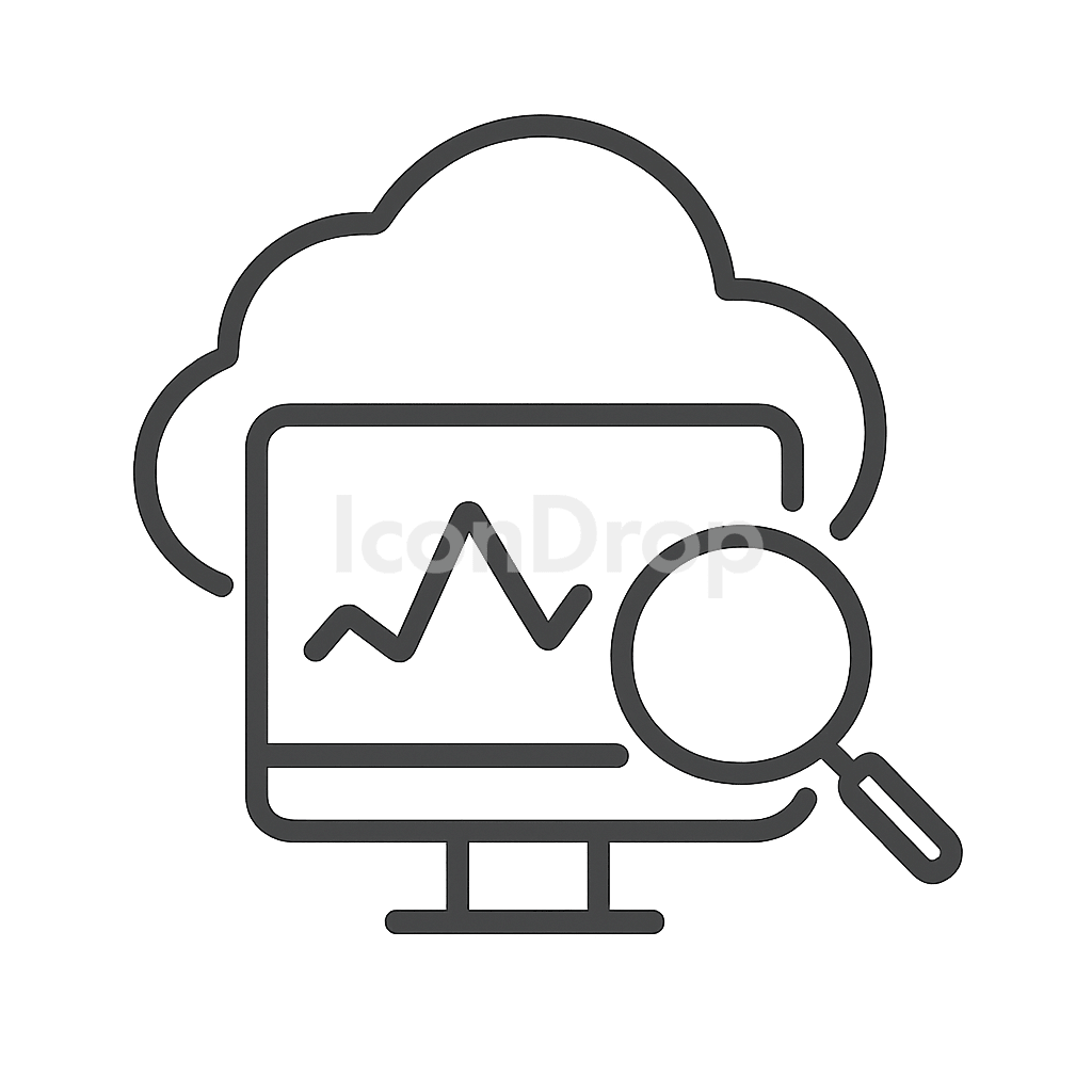 Cloud Monitoring Icon Outline