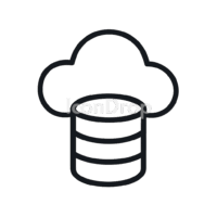 Cloud Object Storage Icon Outline